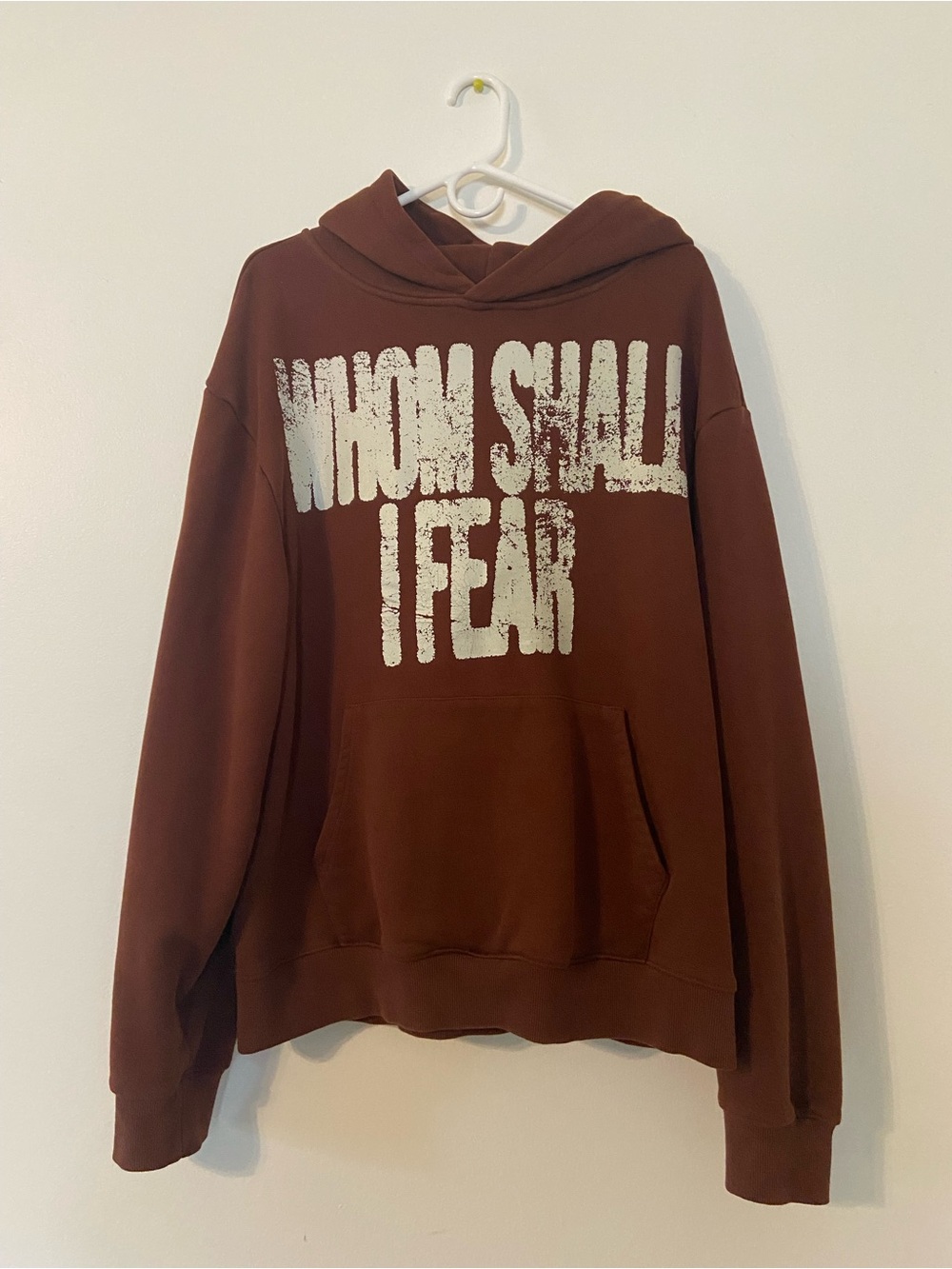 Bold Apparel Graphic Pullover Hoodie with 'WHOM SHALL I FEAR' Print
